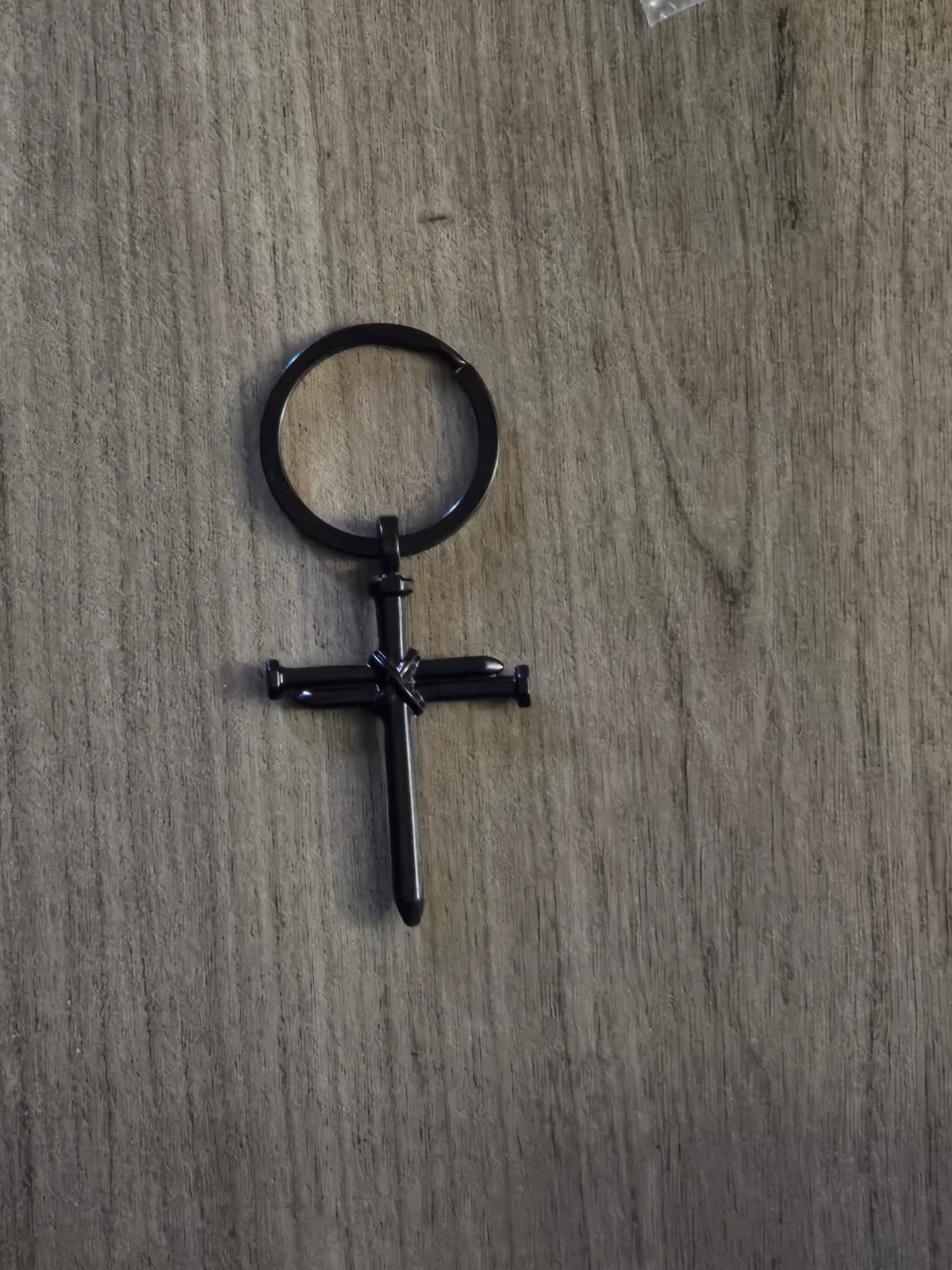 Nail Cross Keychain