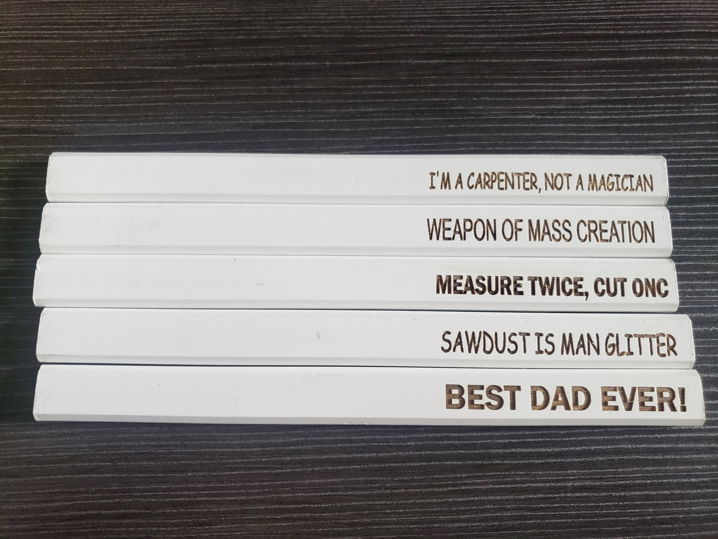Carpenter Pencils Set of 5 Father's Day Personalized