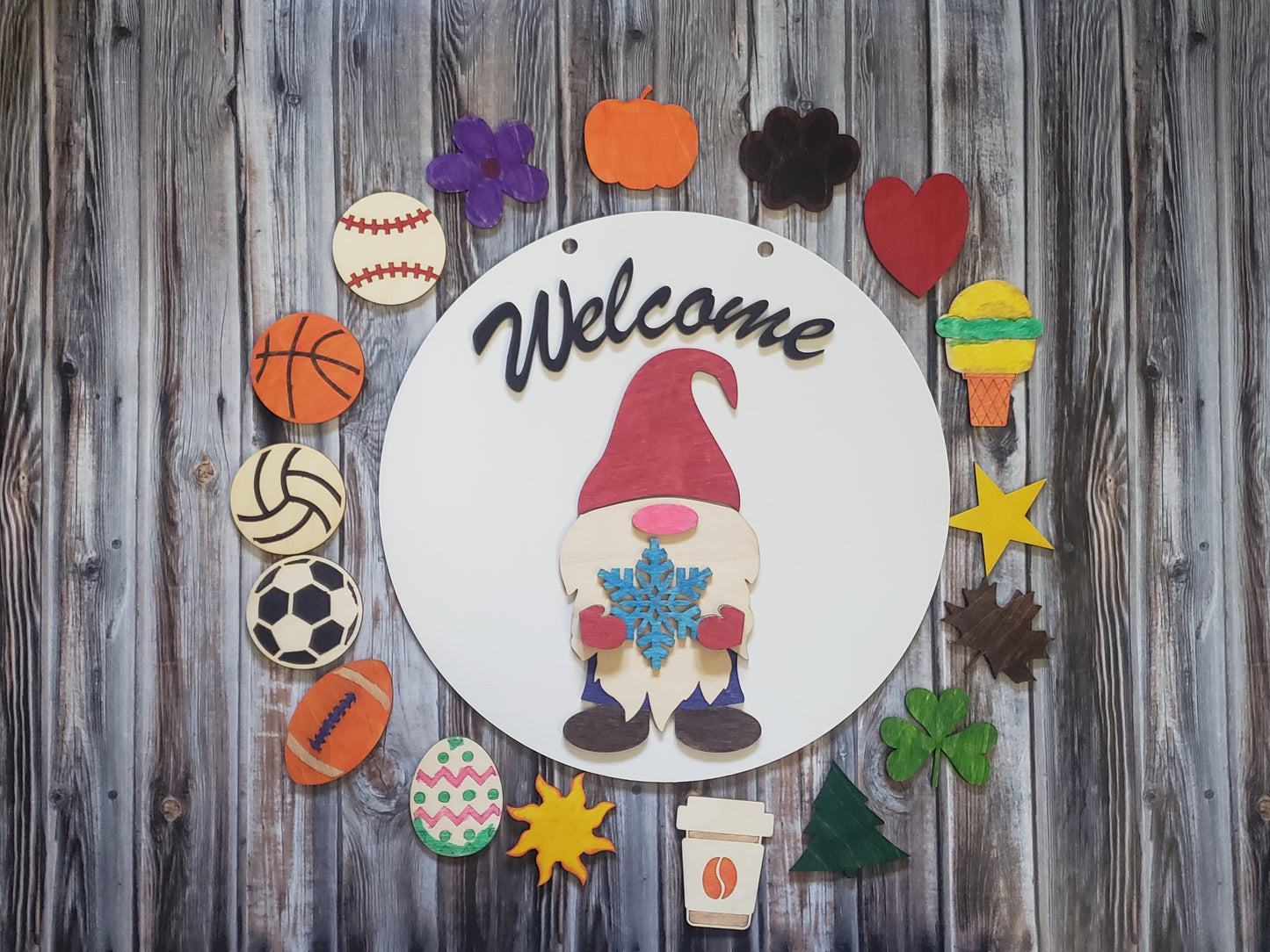 Interchangeable Welcome Gnome DIY Wood Kit Unfinished