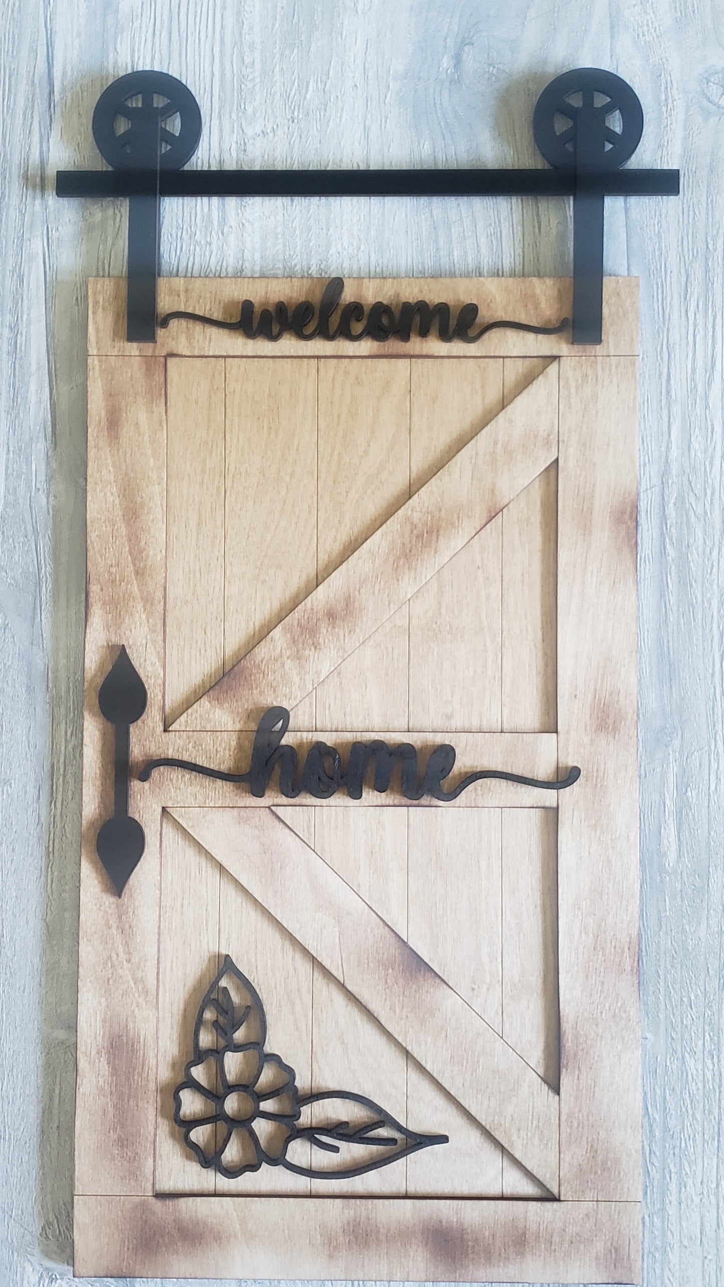 Welcome home barn door sign DIY UNFINISHED