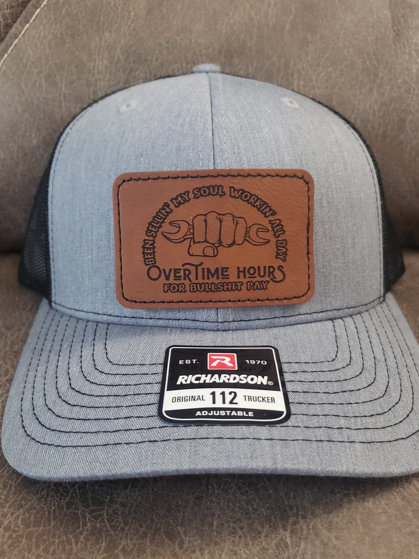 Richardson 112 Hats Dirty Hands Clean Money Work Lineman Welding