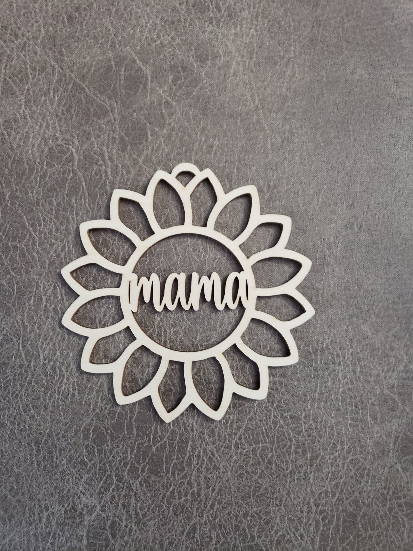 Sunflower car charm personalized. All lower case