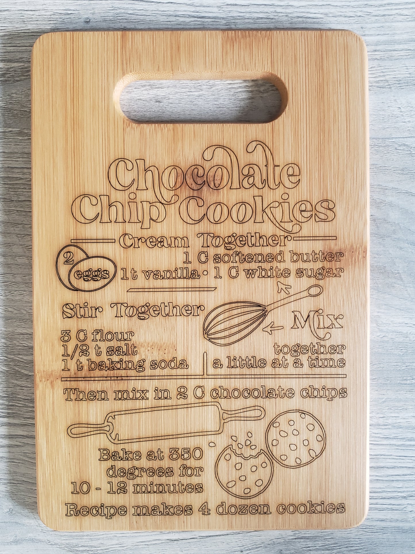 Recipe Boards for display only Treats for Santa. Fall recipe cutting board tray