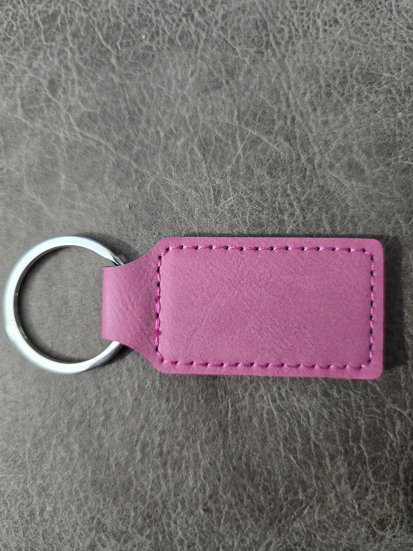 Leatherette Keychain handwriting keychain