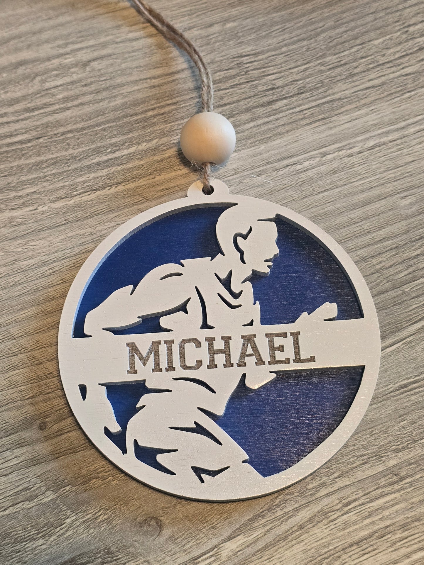 Sports Set 3 Christmas Ornaments Personalized