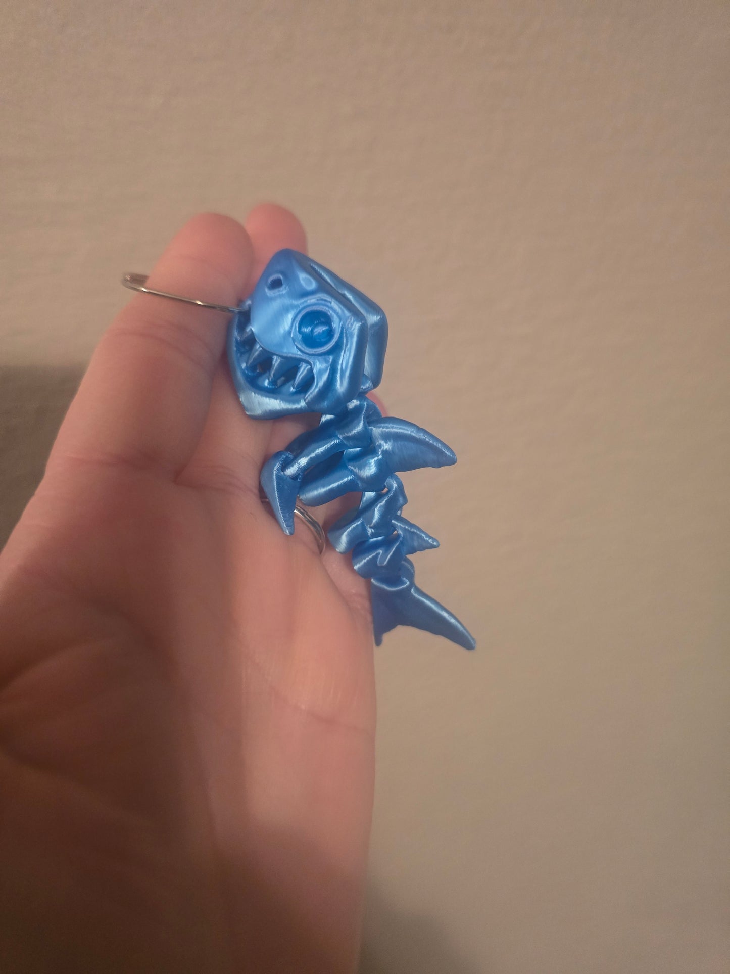 3D printed Articulated Shark keychain