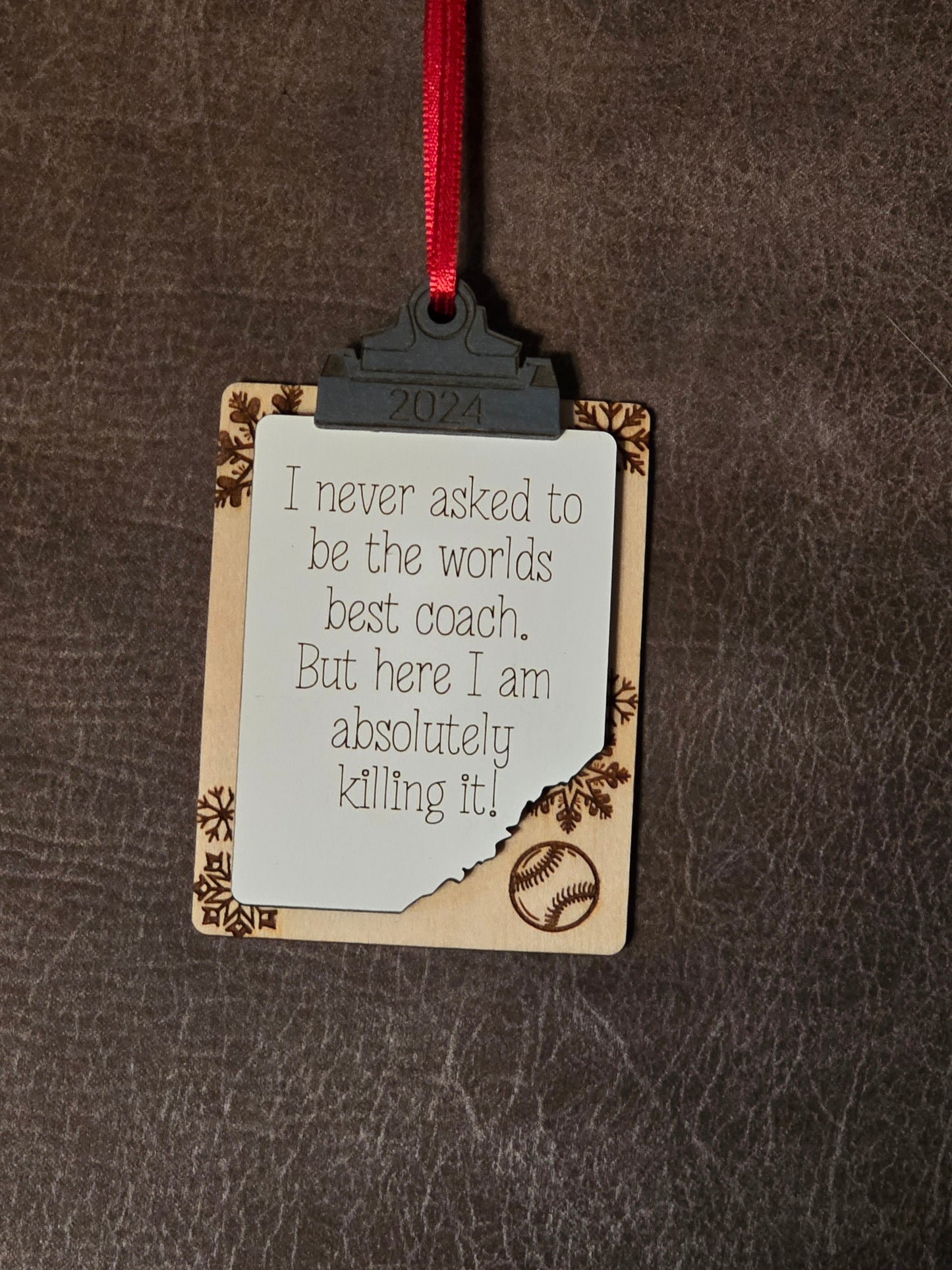 Coach Clipboard Christmas Ornaments