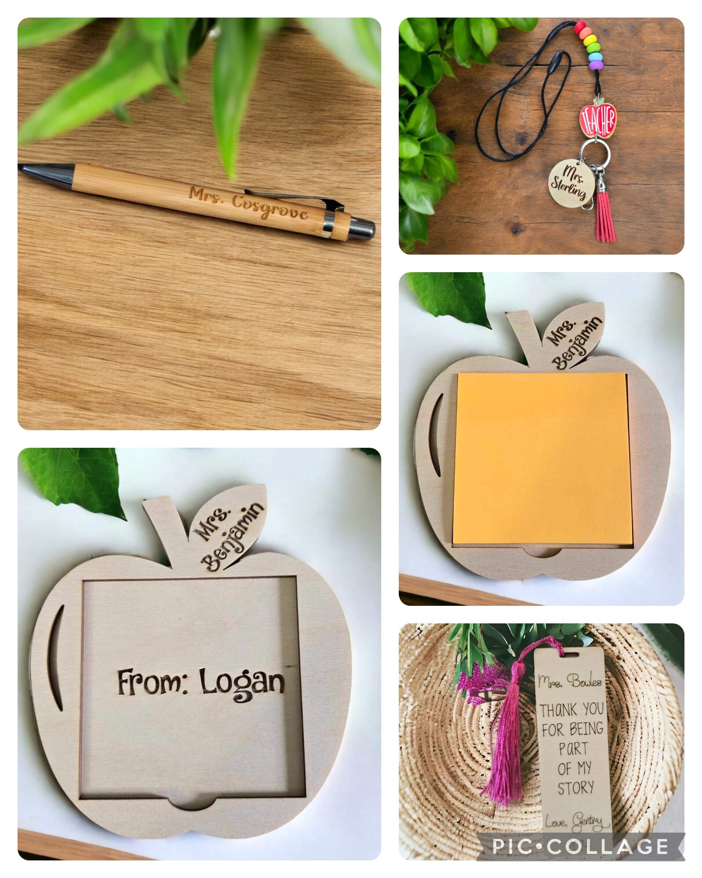 NEW with Lanyard Teacher bundle deal. 1 name for all. Include Teacher's name and child's name for personalized items