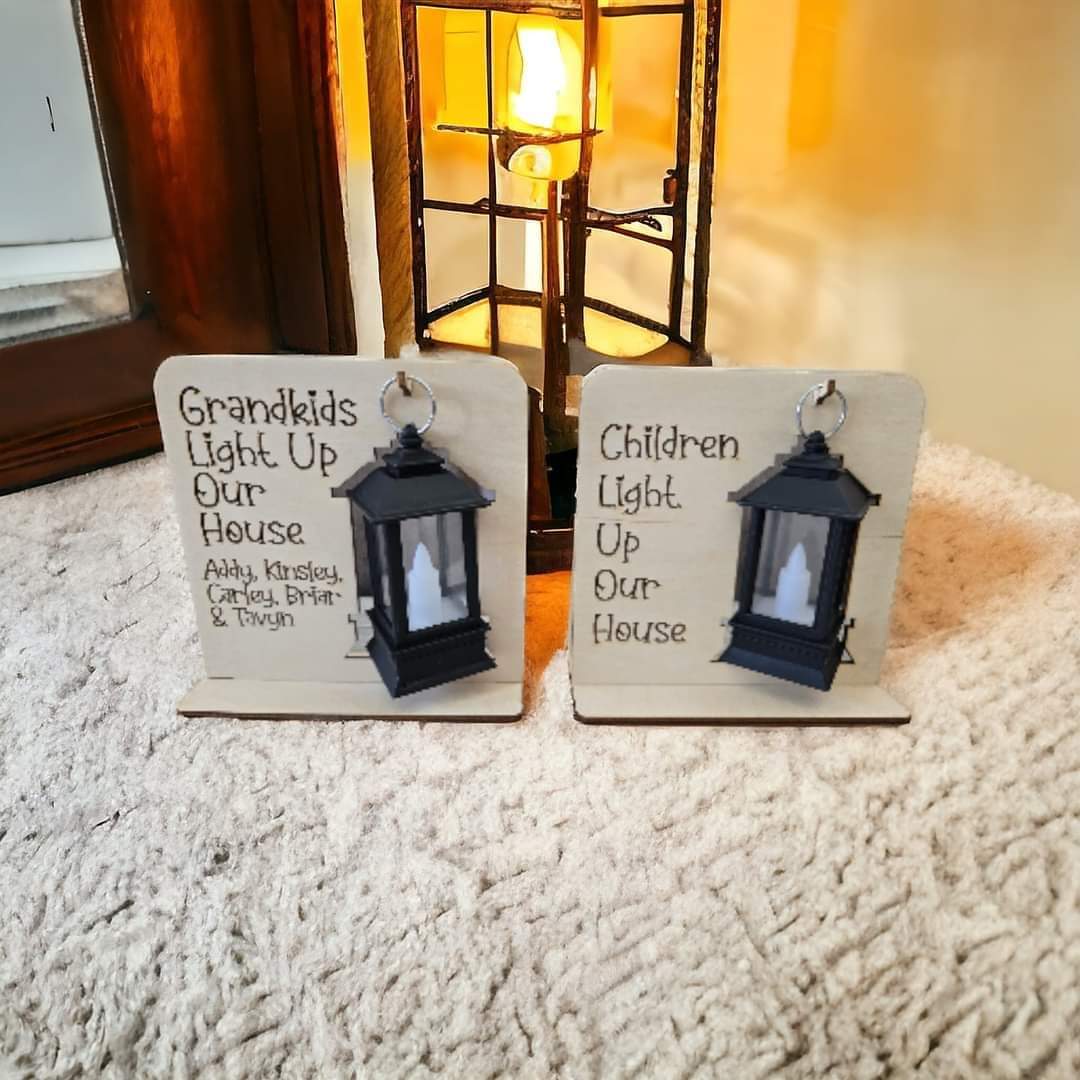 Grandkids light up our house personalized