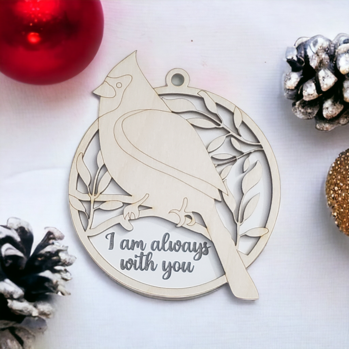 I am always with you cardinal Christmas Ornament