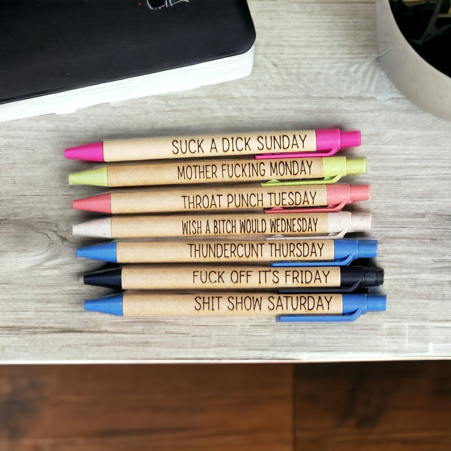 Snarky days of the week pens