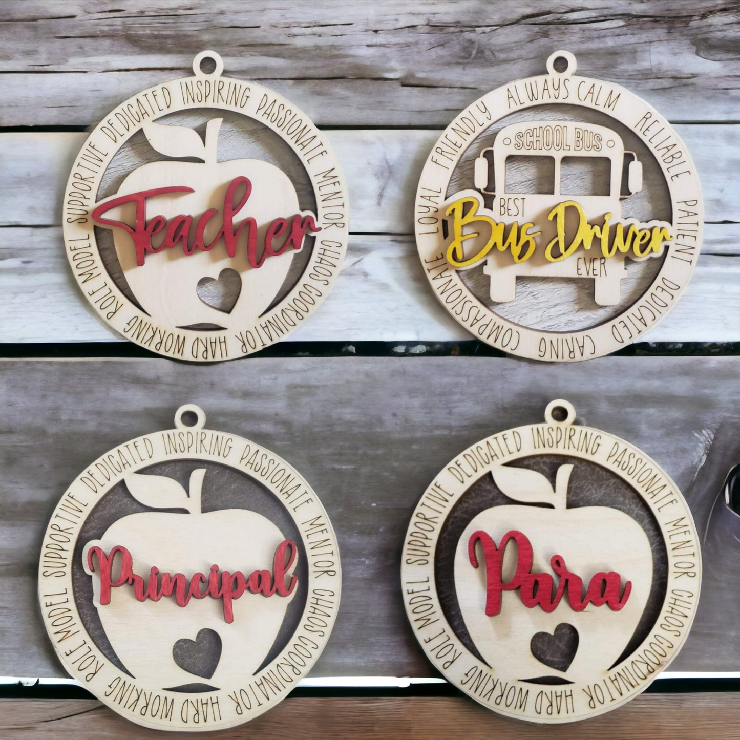 Teacher Bus Driver Principal Para APRN Nurse LPN CNA Childcare Provider Christmas Ornament