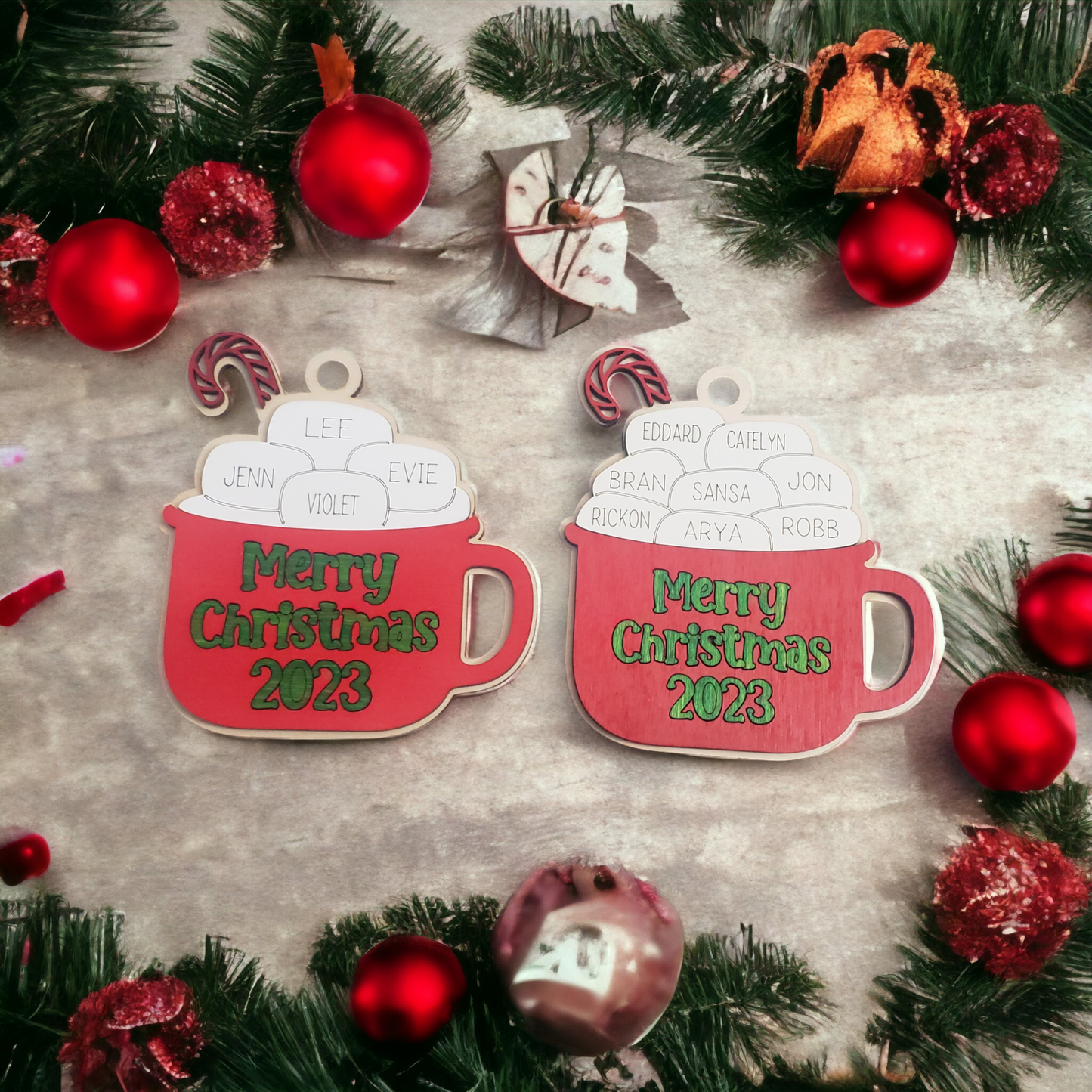 Hot Cocoa Cups Merry Christmas 2023 Max of 8 names