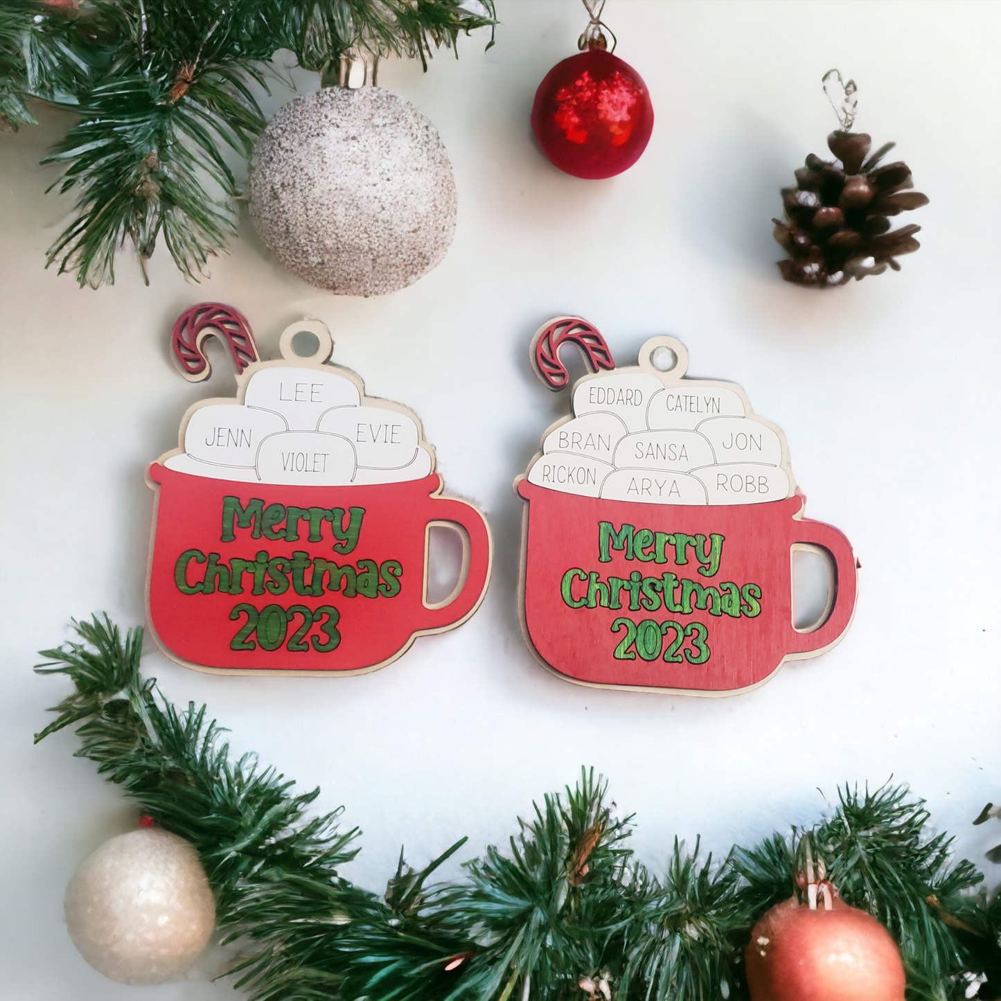 Hot Cocoa Cups Merry Christmas 2023 Max of 8 names