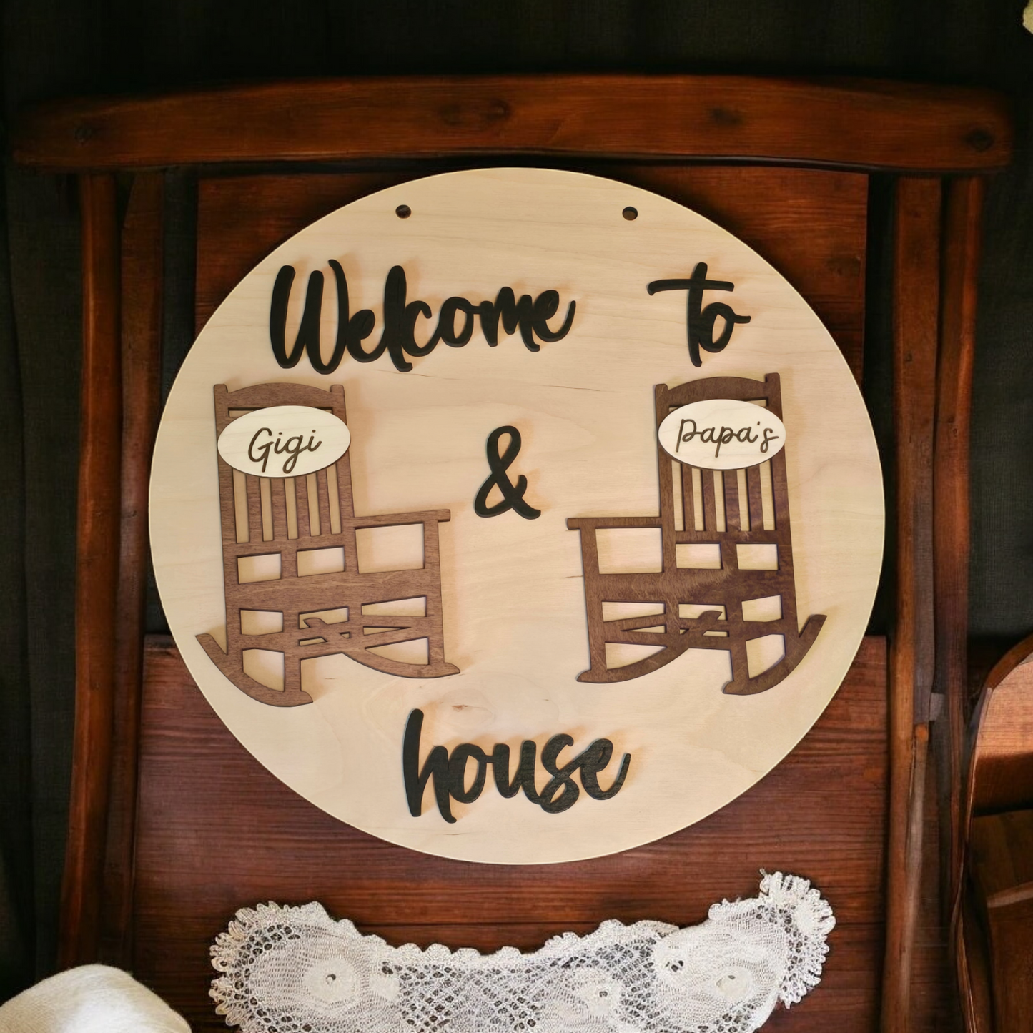 Welcome to Grandparents house Sign Personalized rocking chairs