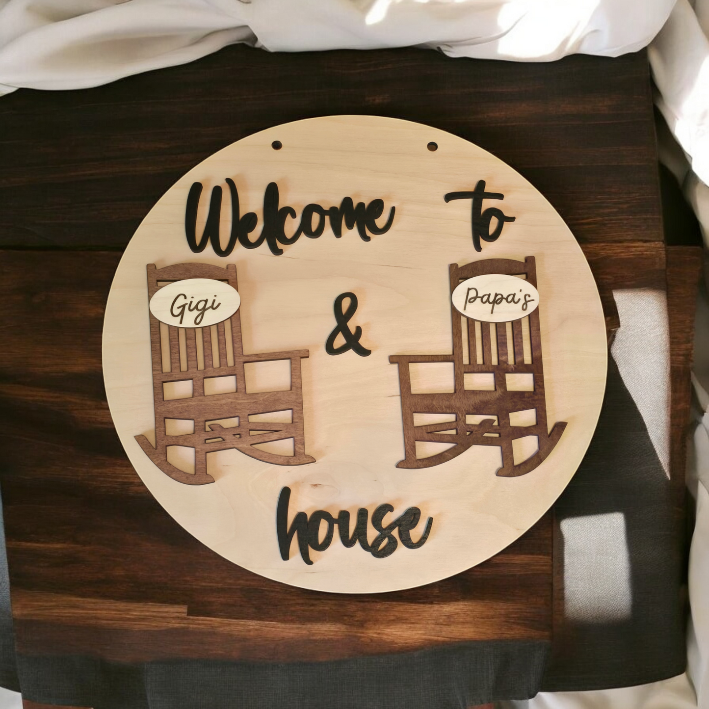 Welcome to Grandparents house Sign Personalized rocking chairs