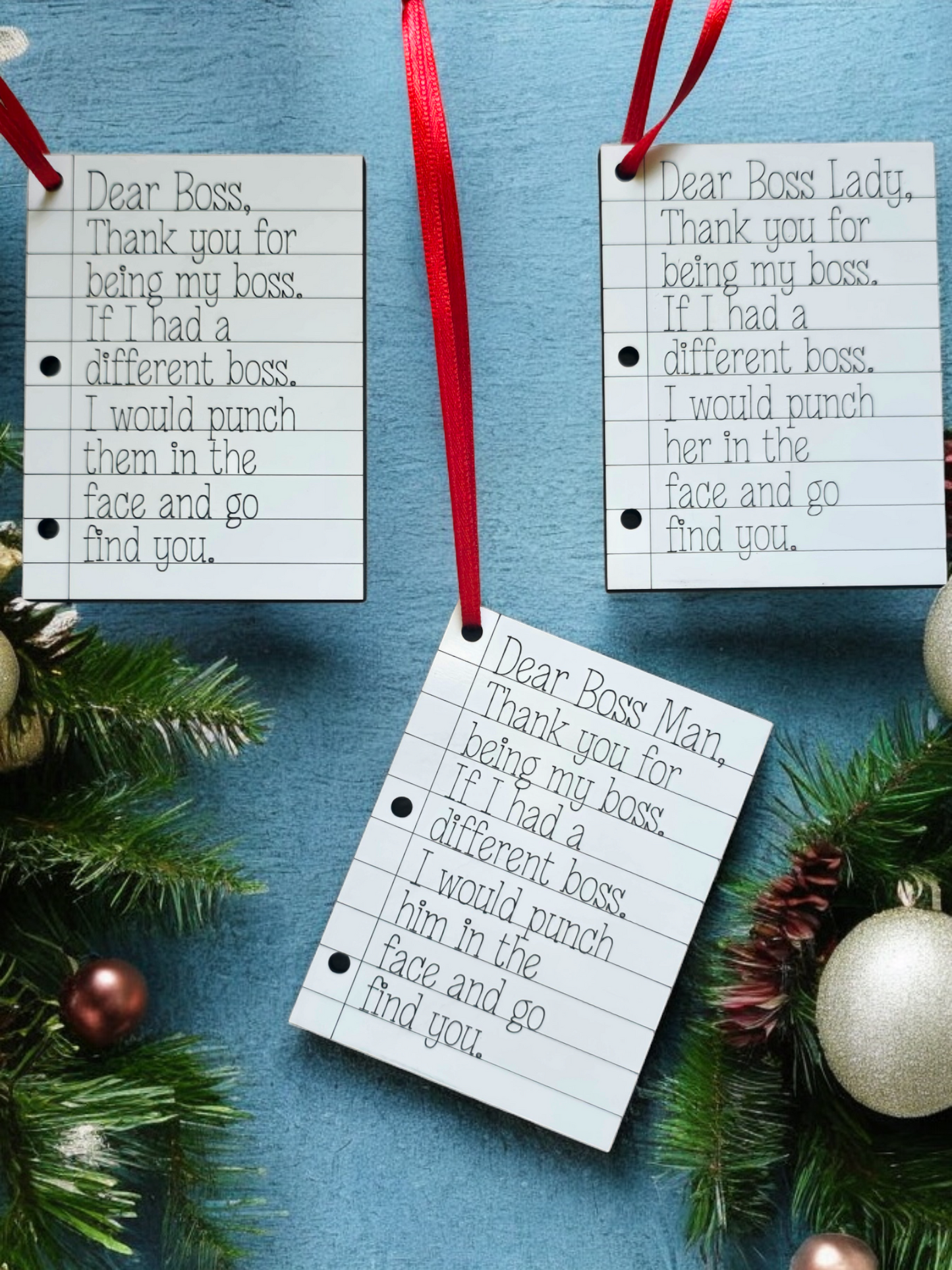 Dear Boss Christmas Ornament