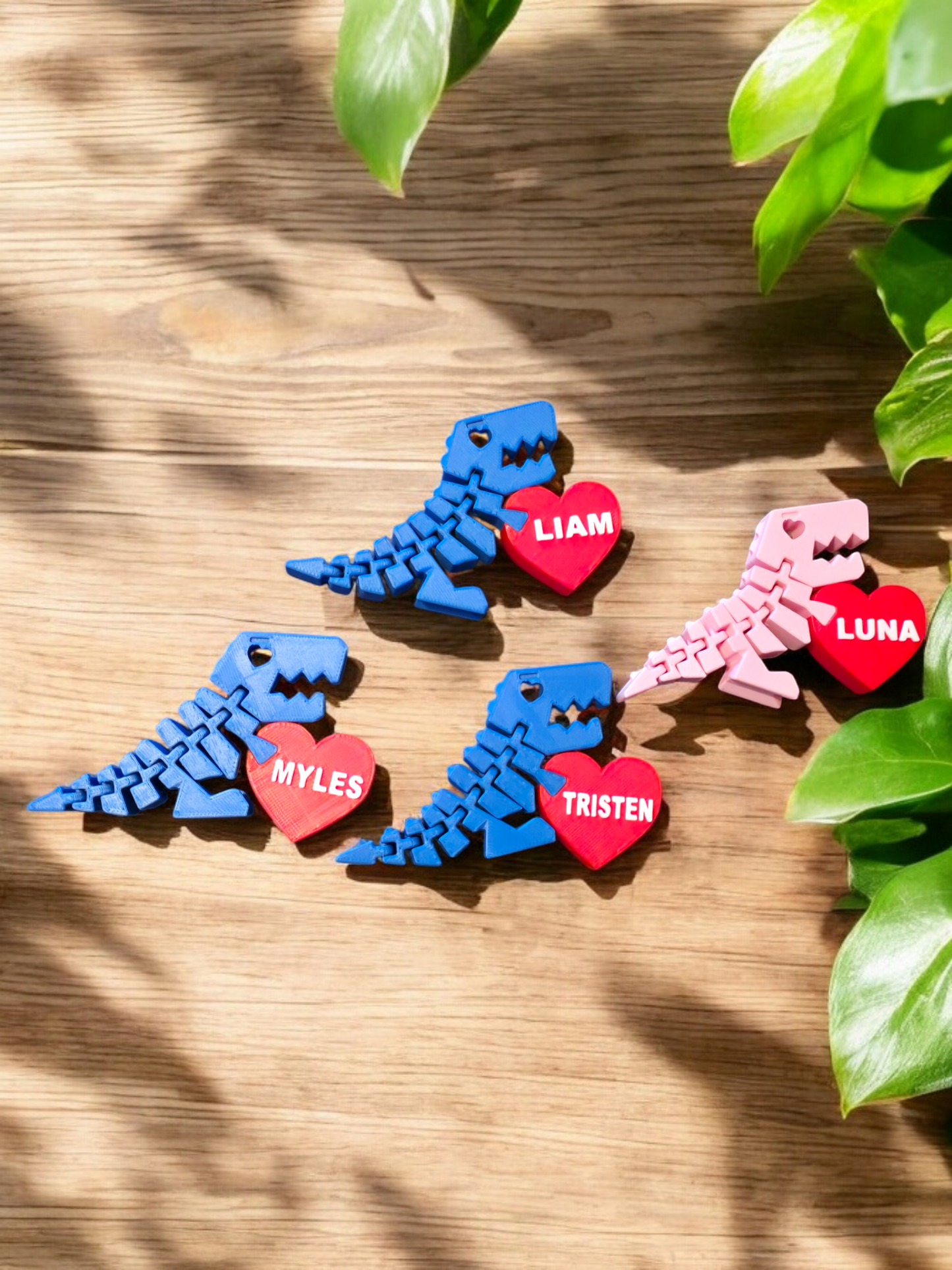 Personalized Valentines Dinosaurs