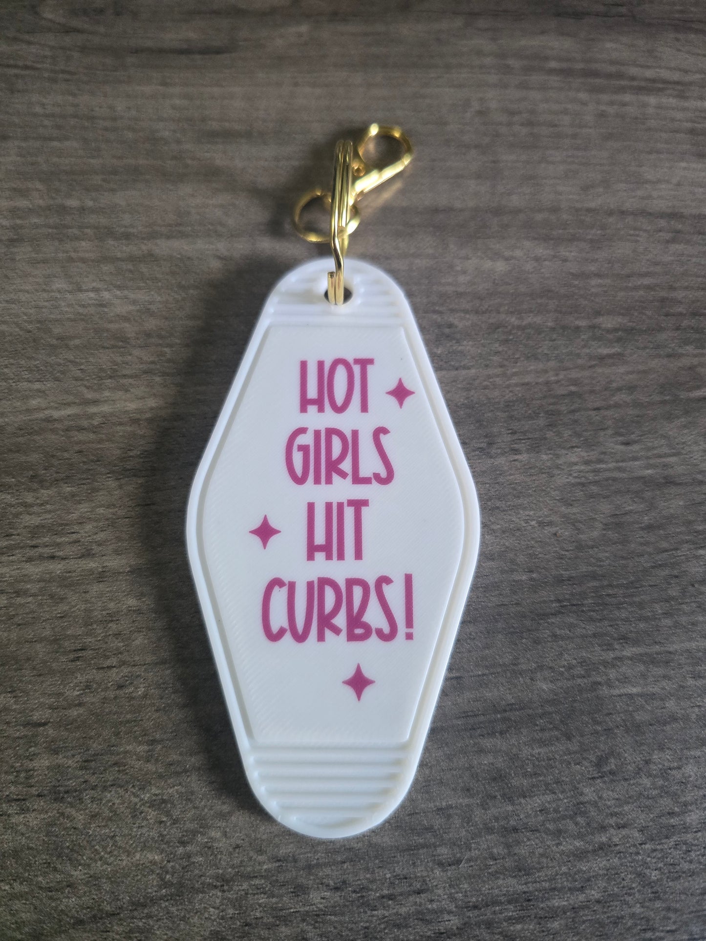 3D printed & UV printed motel keychain sarcastic