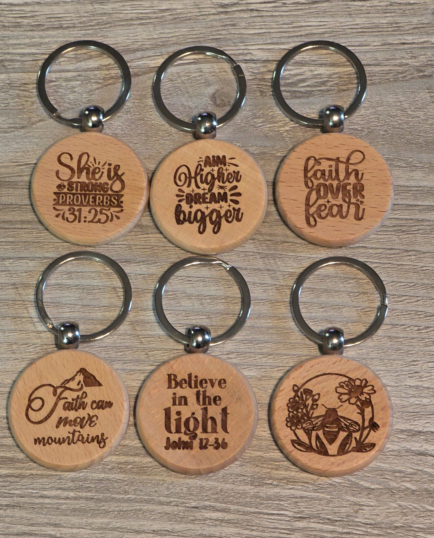 Religious and sassy round keychains