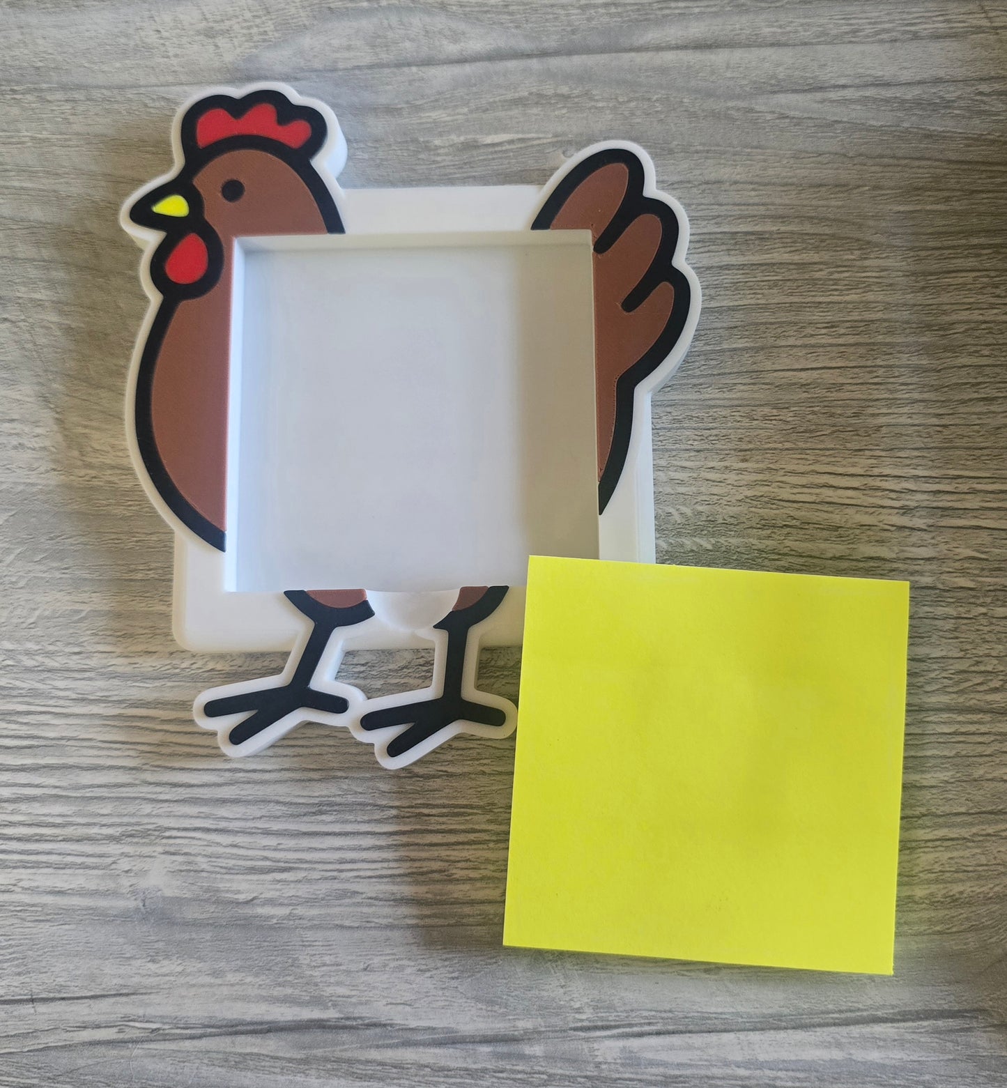 3D printed chicken sticky note holder