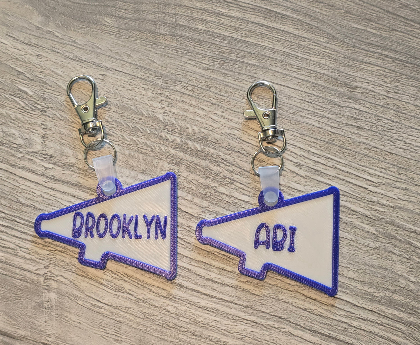 3D printed plastic sport keychains Personalized with name coach bag tag