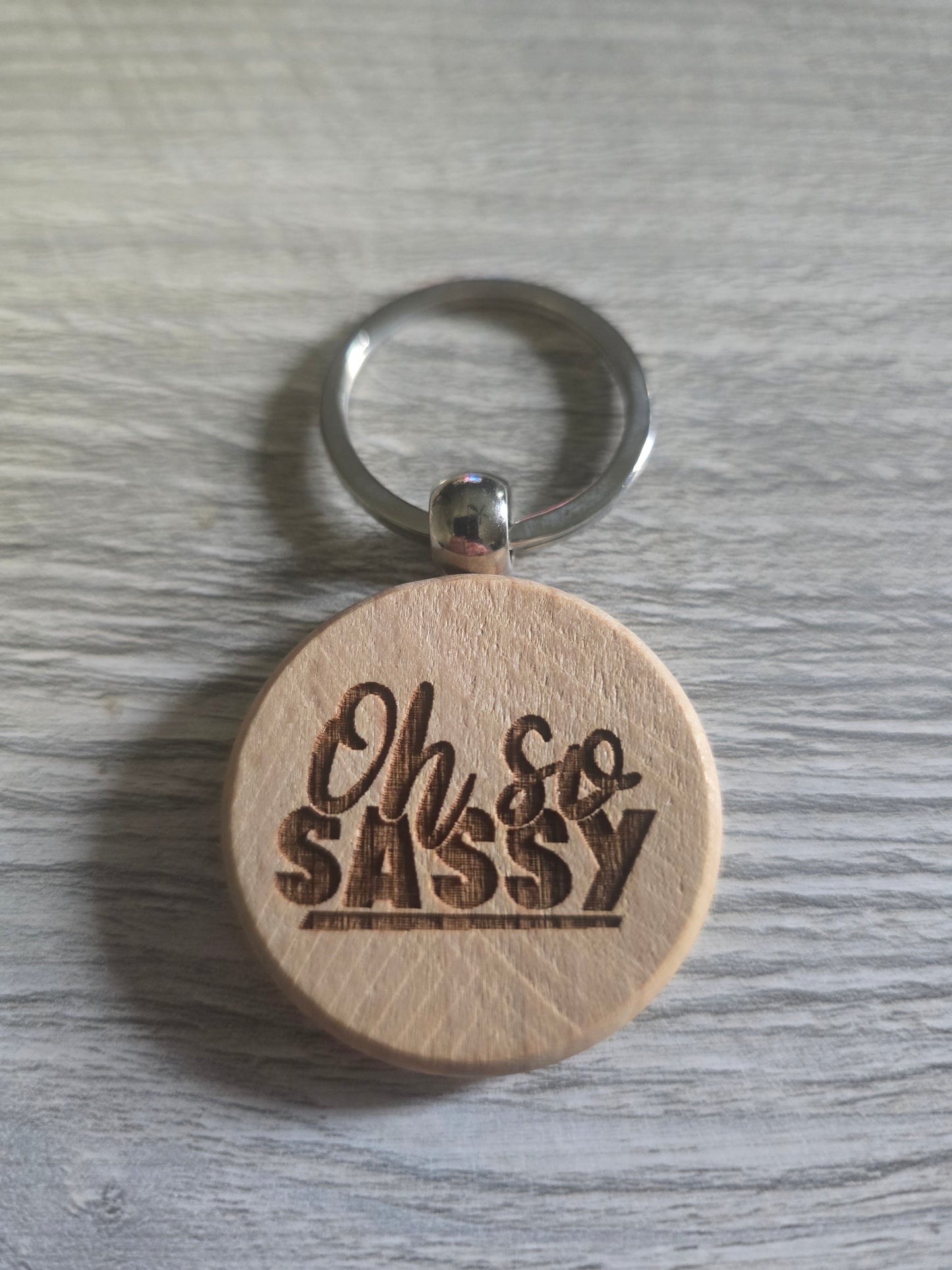 Religious and sassy round keychains
