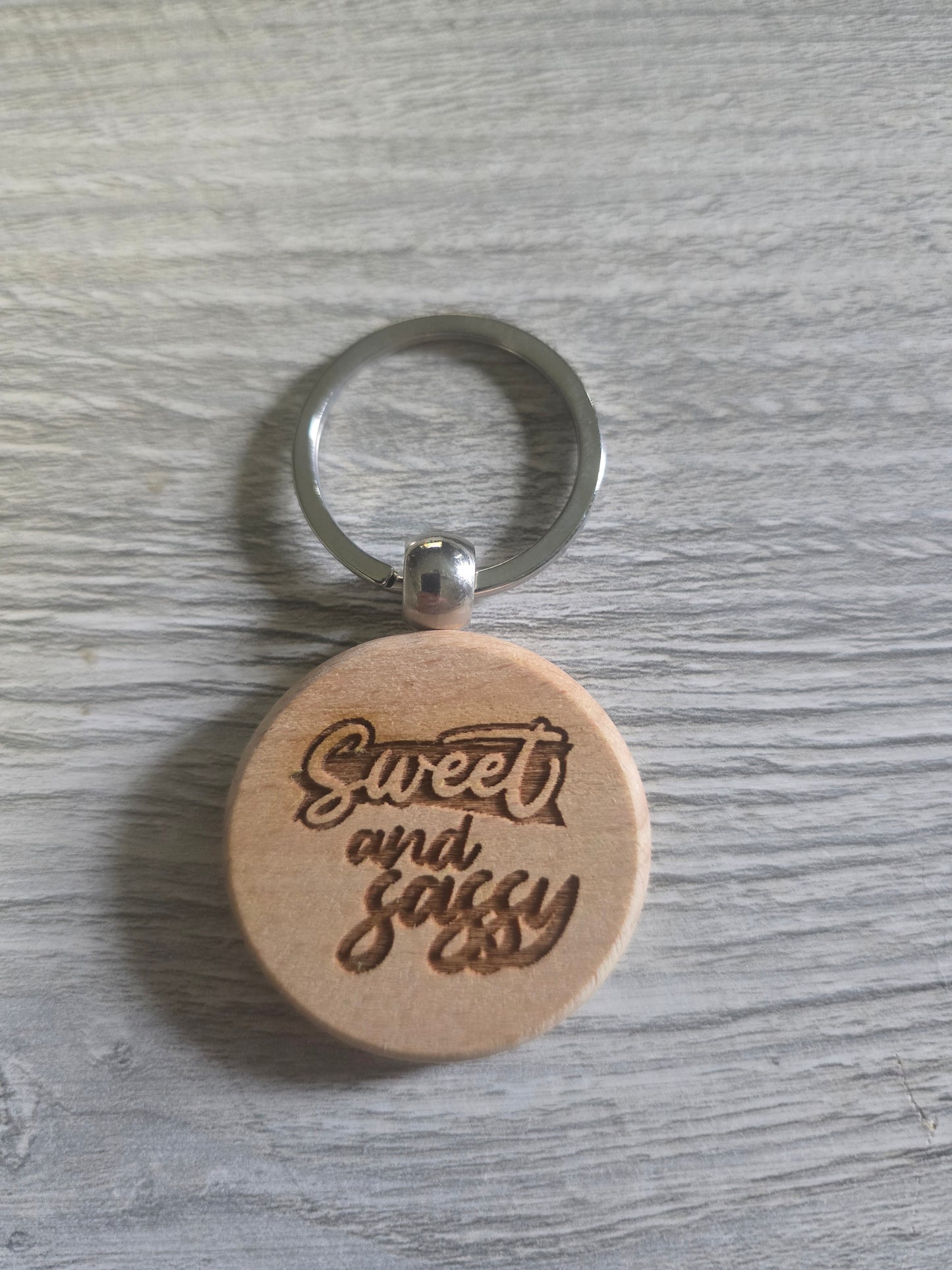 Religious and sassy round keychains