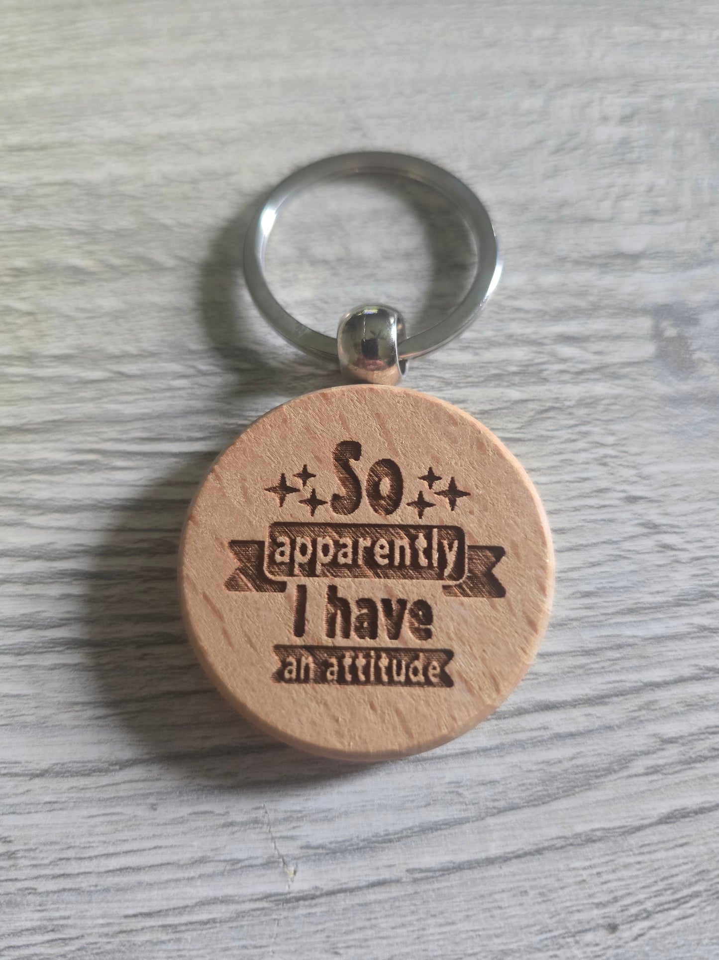 Religious and sassy round keychains