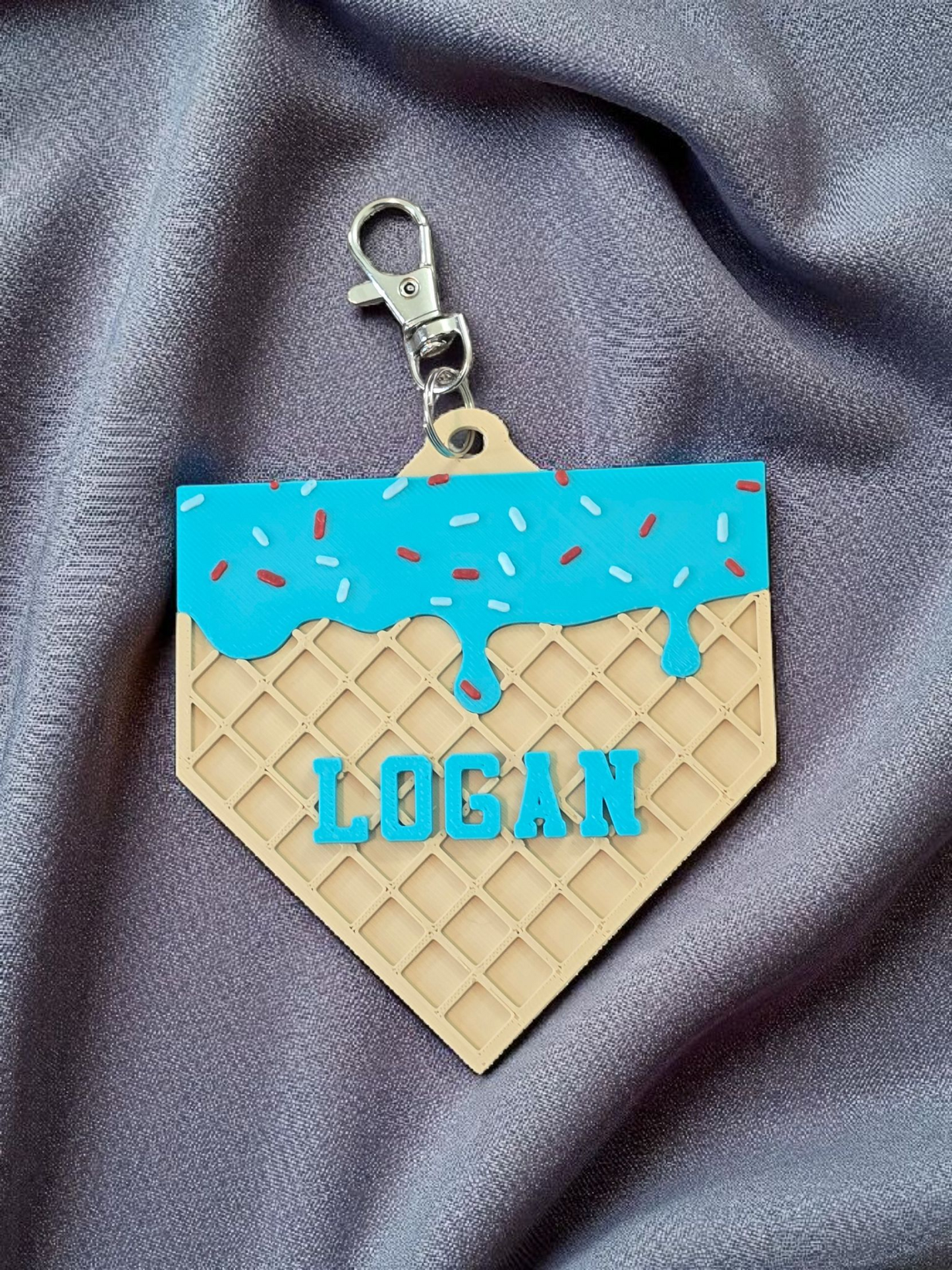 3D printed Ice cream drip bag tag personalized
