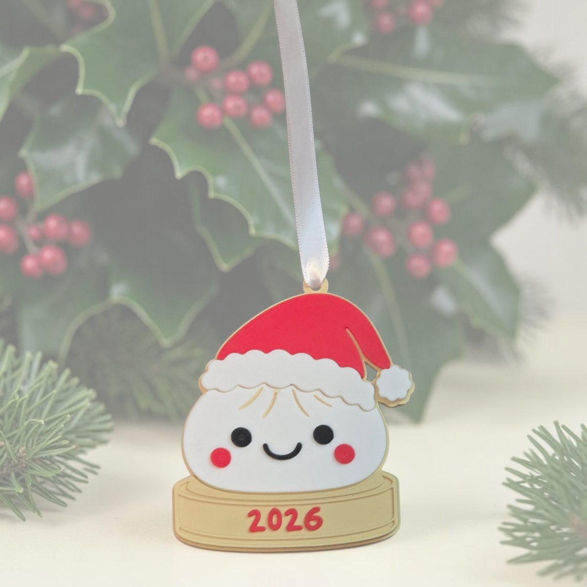 3D printed 2026 Dumpling Christmas Ornament