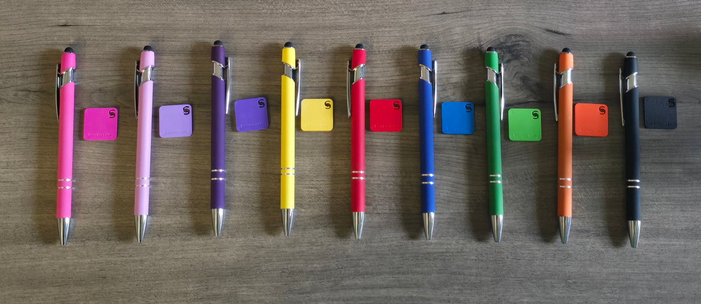 3D printed teacher notebook sticky note holder and pen personalized