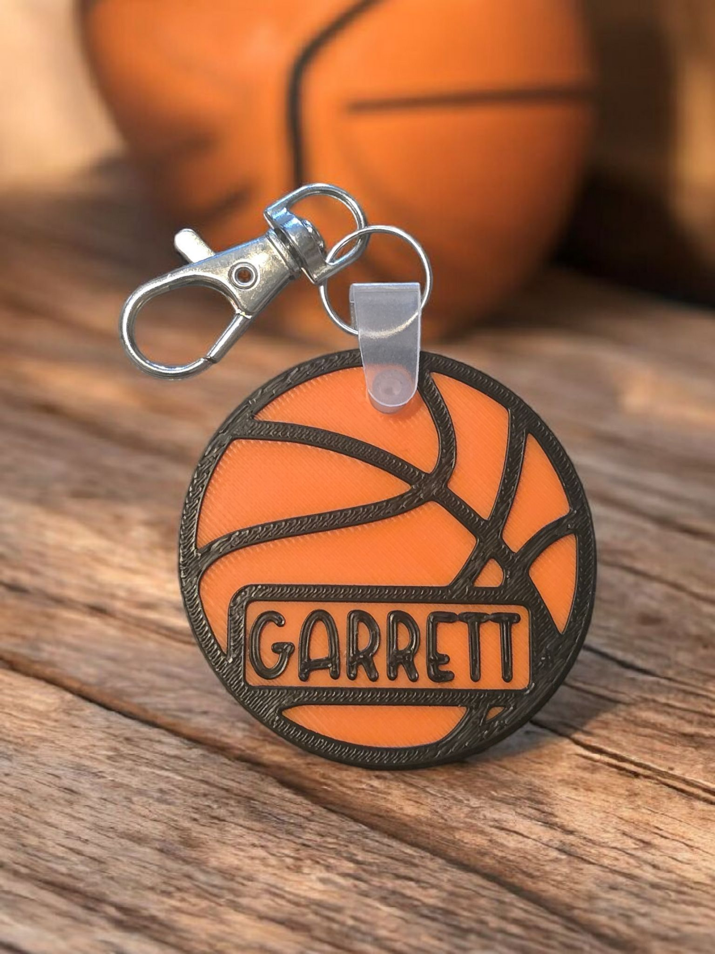 3D printed plastic sport keychains Personalized with name coach bag tag
