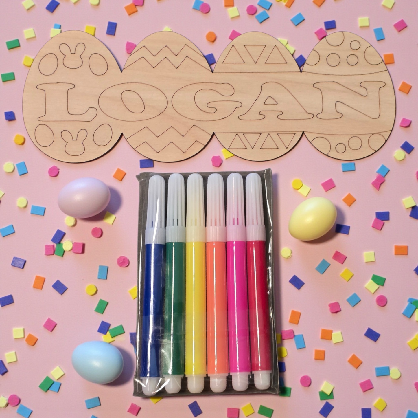 Easter Egg coloring kit personalized