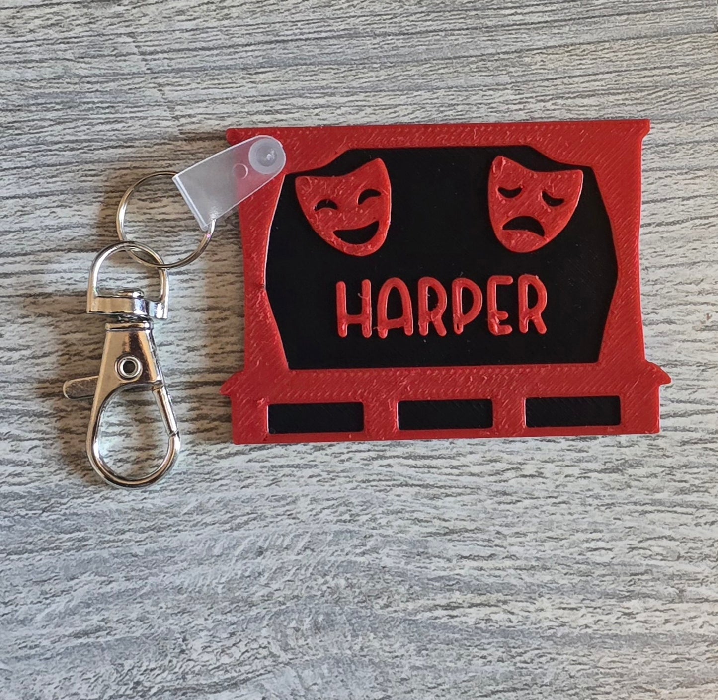 3D printed plastic sport keychains Personalized with name coach bag tag
