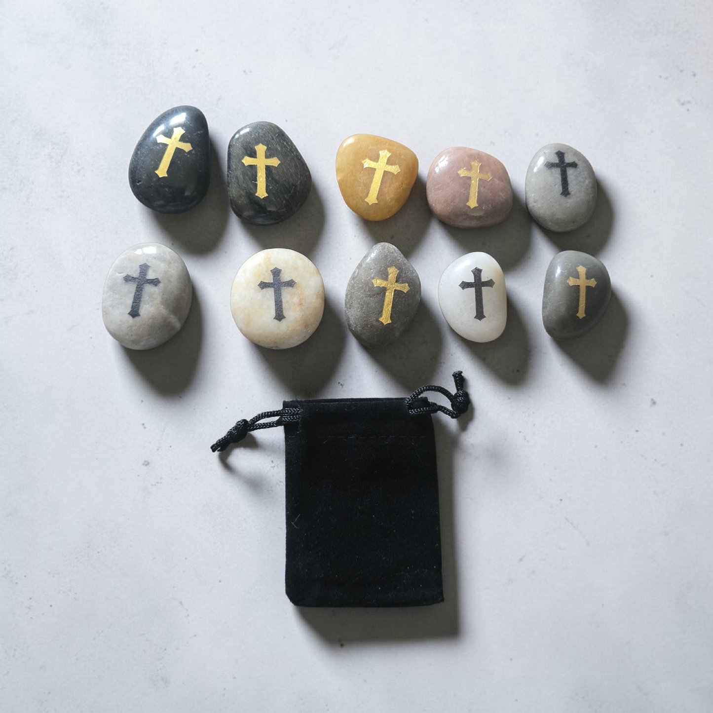 Cross engraved on rock