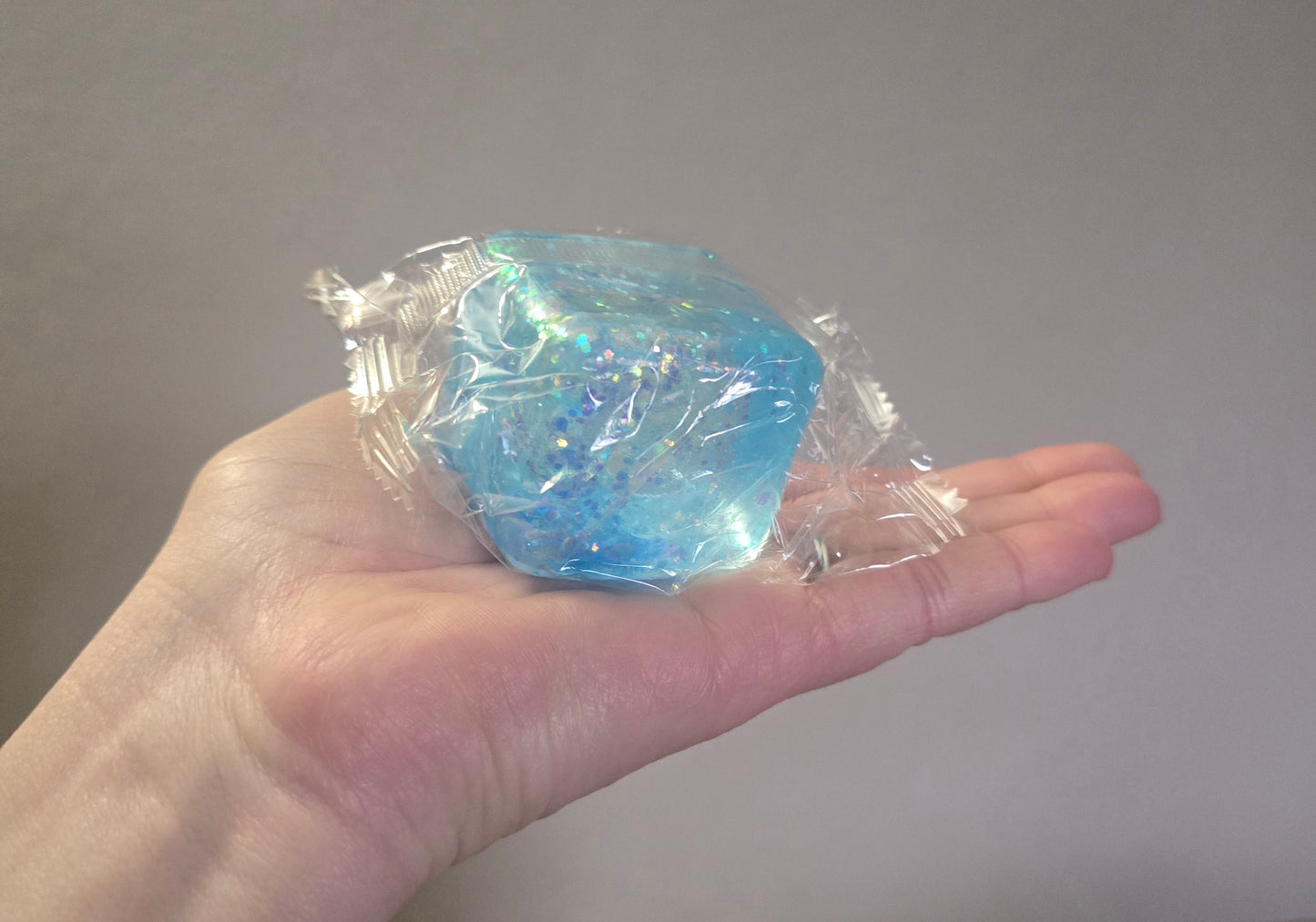Blue glitter square squishy