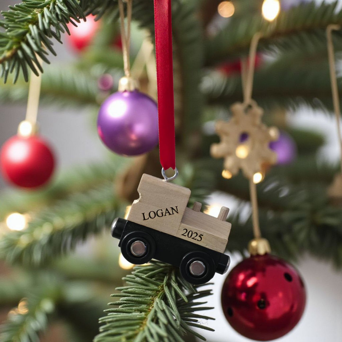Personalized Train Christmas Ornament