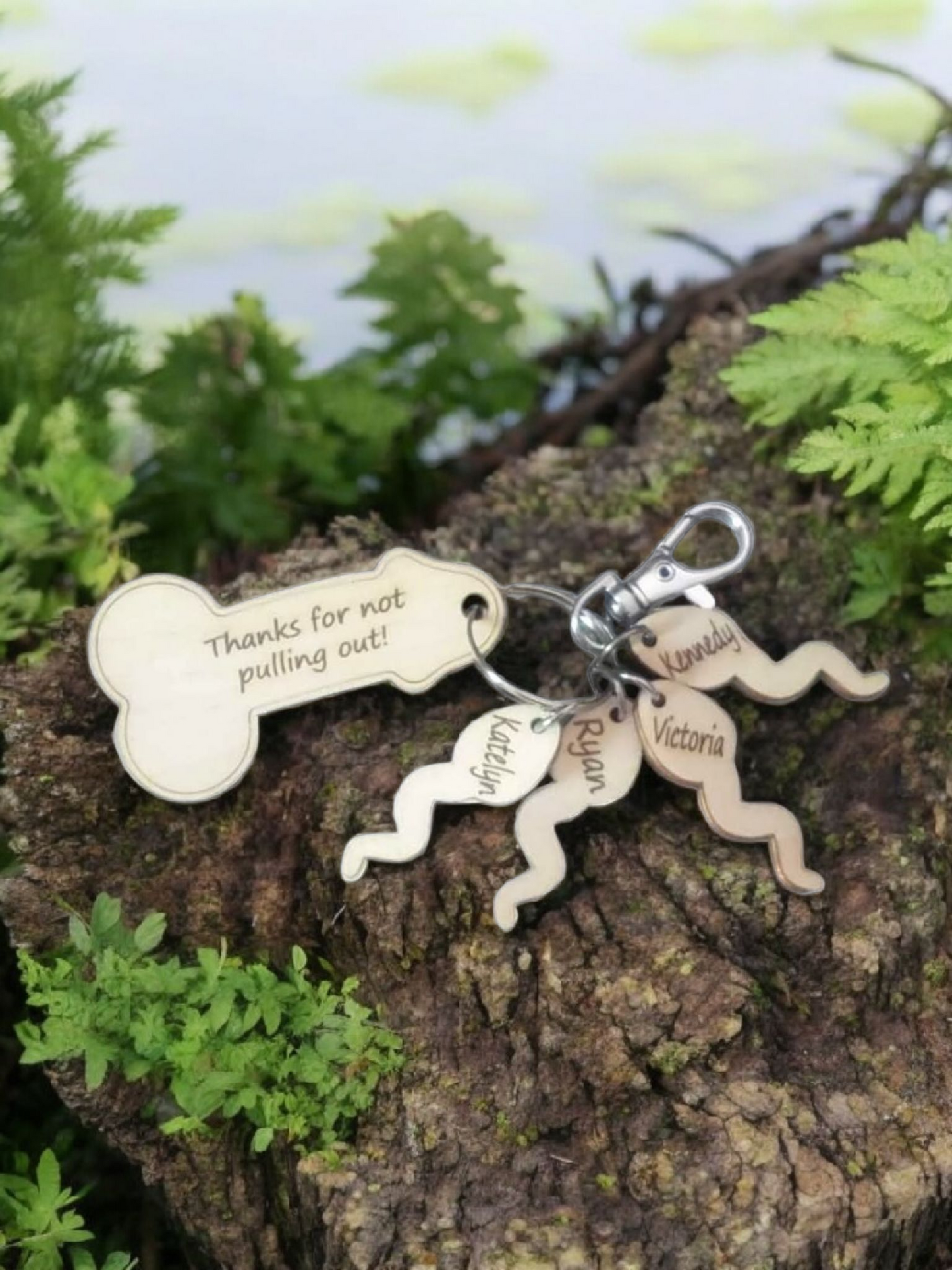 Personalized Penis and Swimmer Pee Pee Keychains