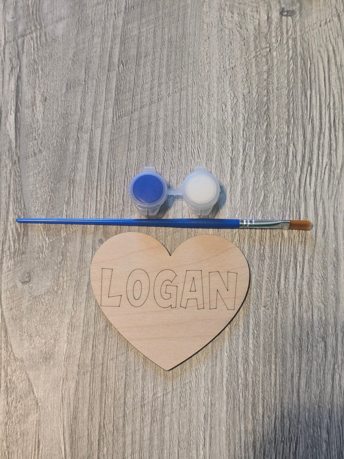 Valentine's Day DIY paint kit hearts personalized with name