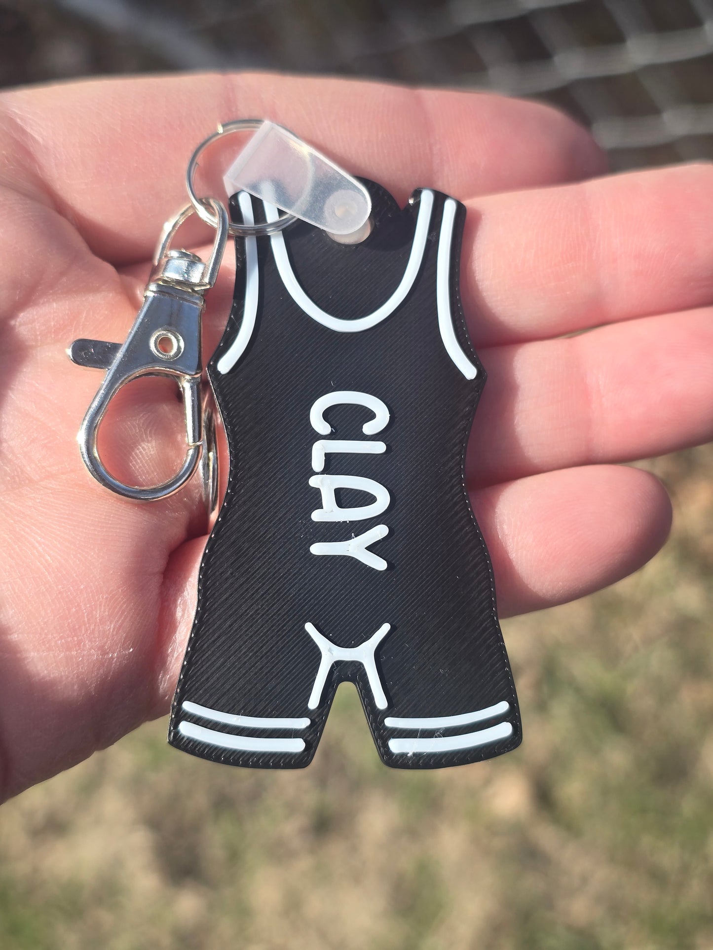 3D printed plastic sport keychains Personalized with name coach bag tag