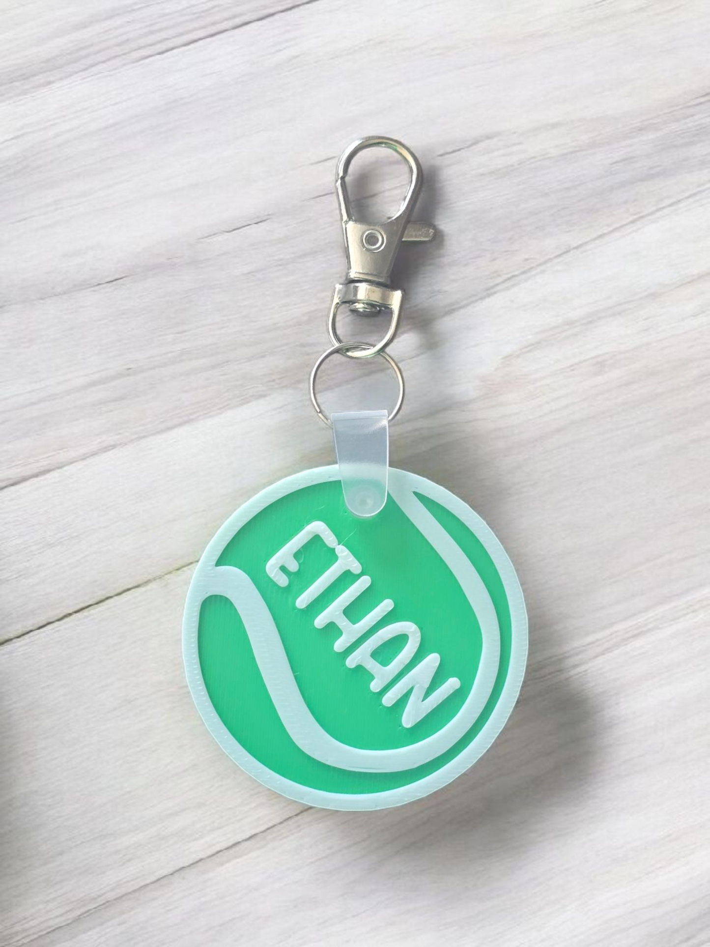 3D printed plastic sport keychains Personalized with name coach bag tag