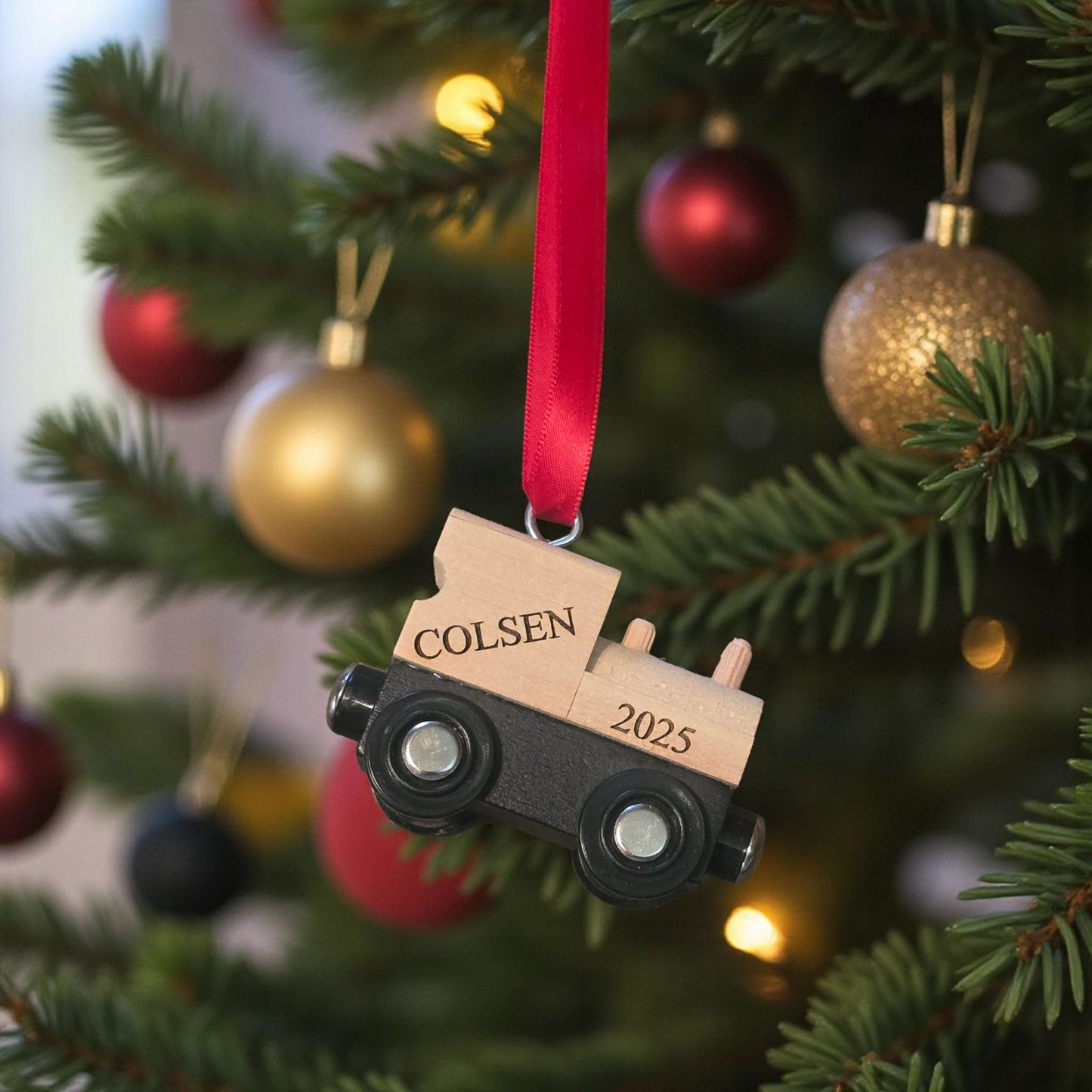Personalized Train Christmas Ornament