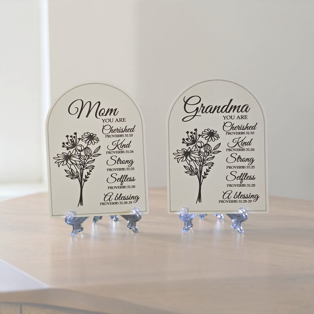 Mom you are Cherished small sign Personalized with name on top