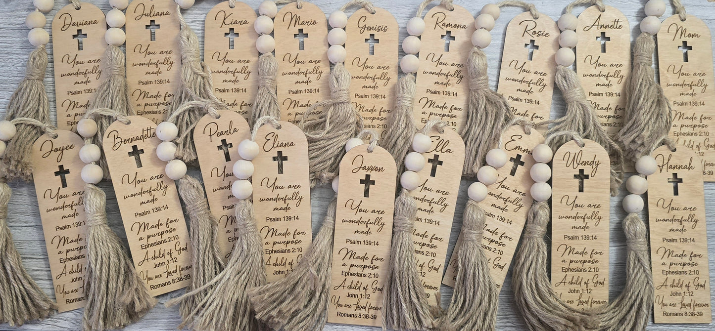 You are wonderfully made bookmark Personalized with name