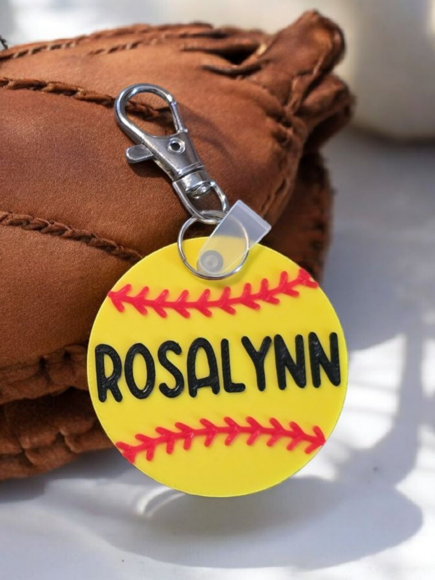 3D printed plastic sport keychains Personalized with name coach bag tag