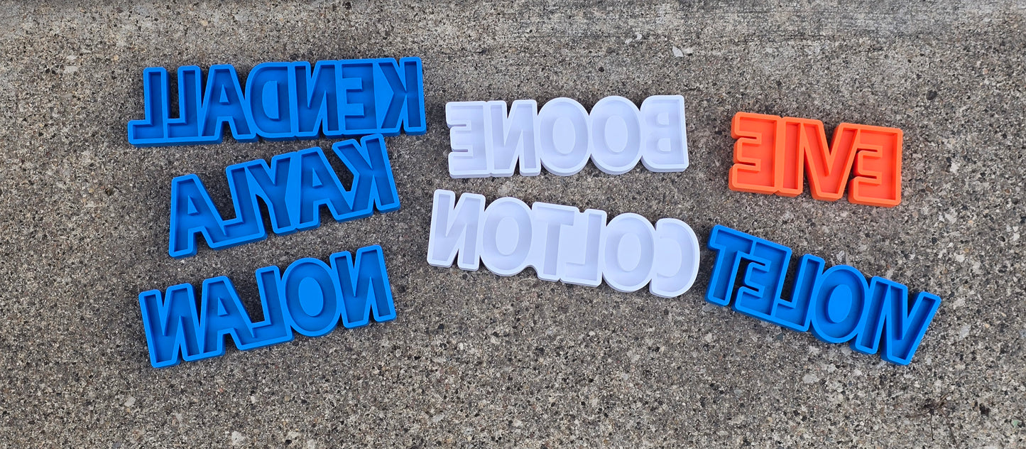 3D Printed Sandbox Name Stamp personalized max 10 letters