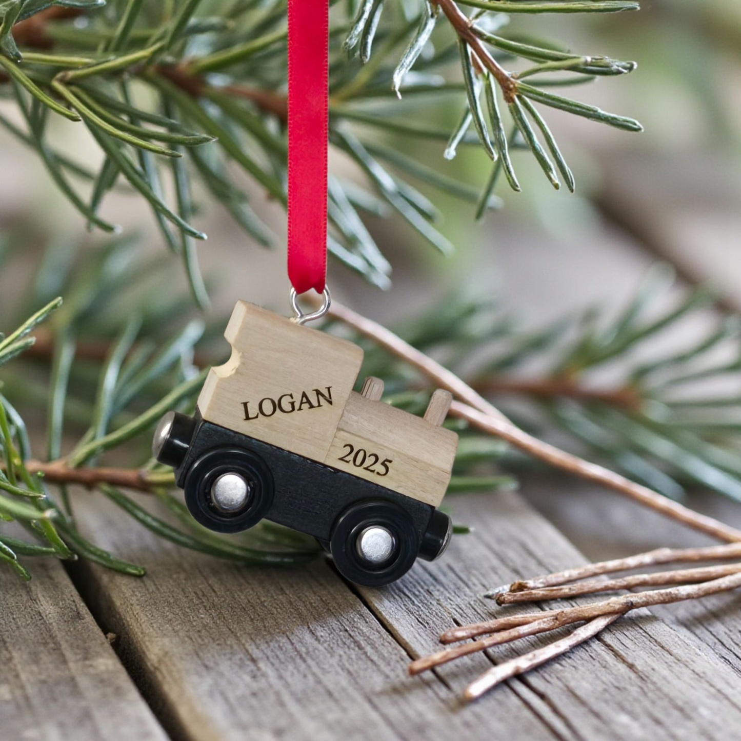 Personalized Train Christmas Ornament