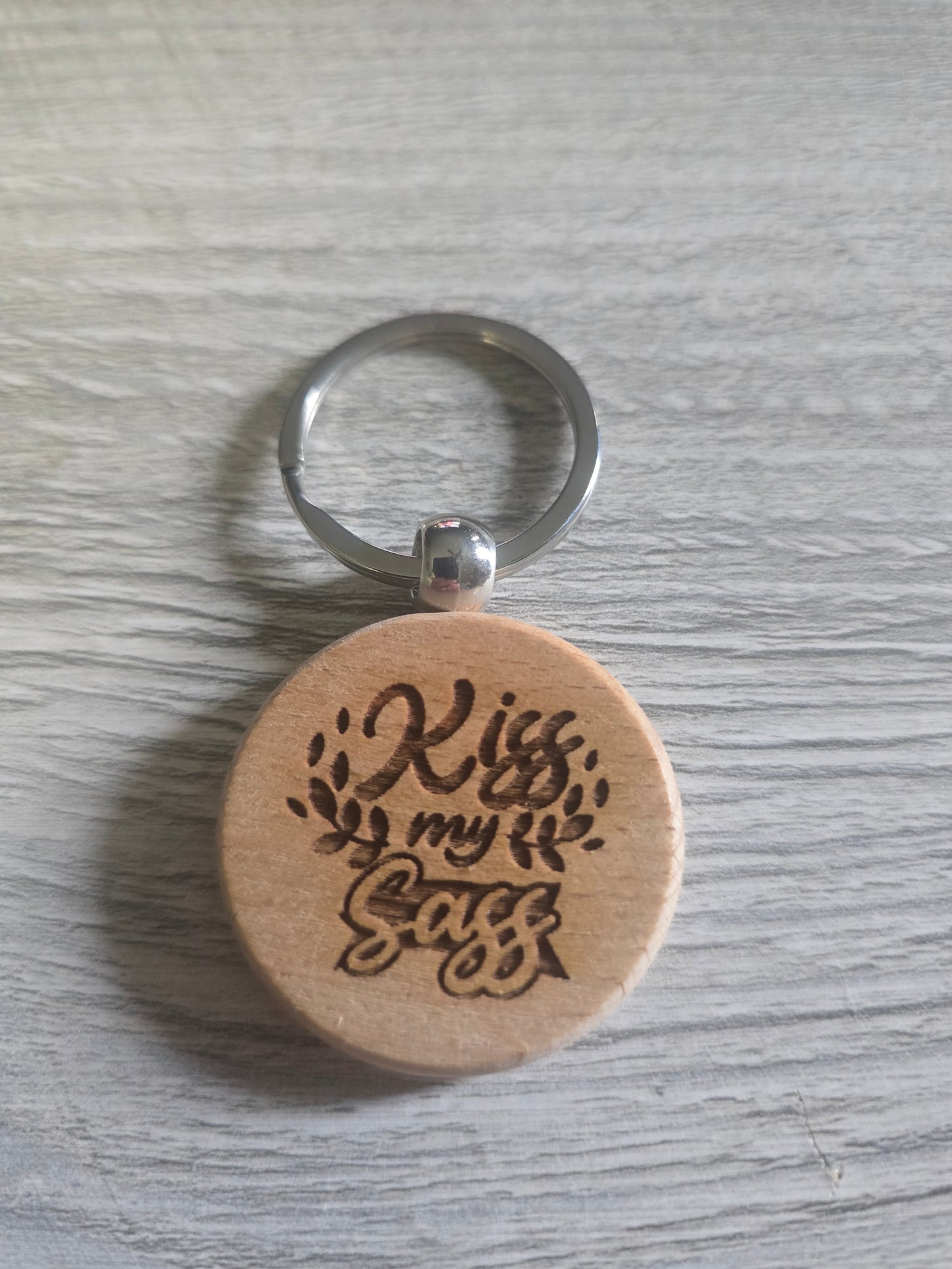 Religious and sassy round keychains