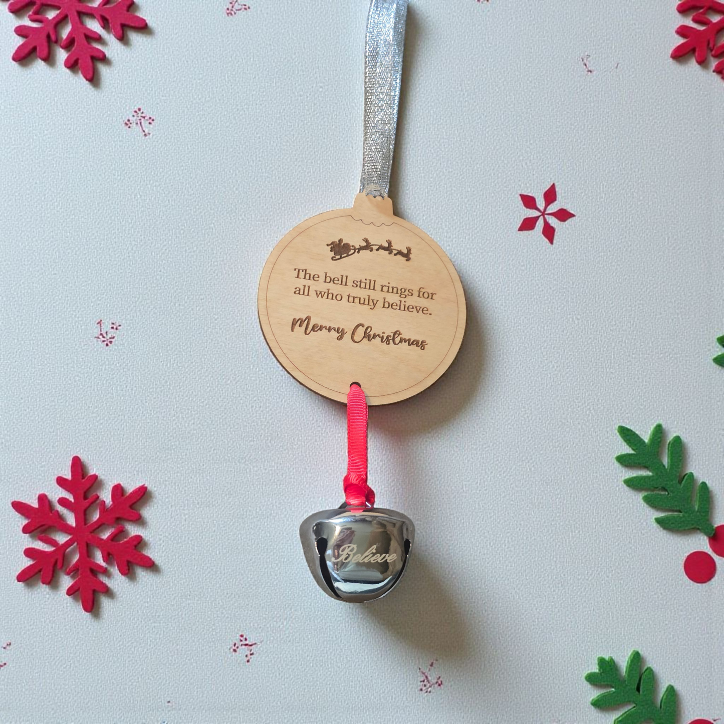 The bell still rings for all who truly believe Christmas Ornament